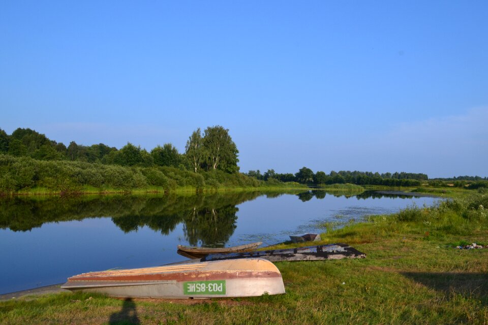 Quiet river nature fishing