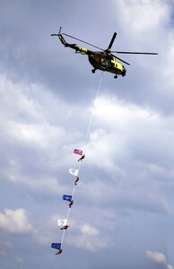 Skydivers the sky airshow photo