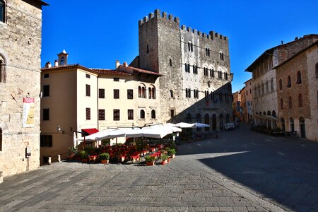 Piazza medieval city ​​hall photo