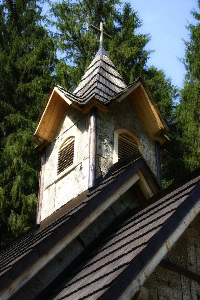 Tower detail wooden roof