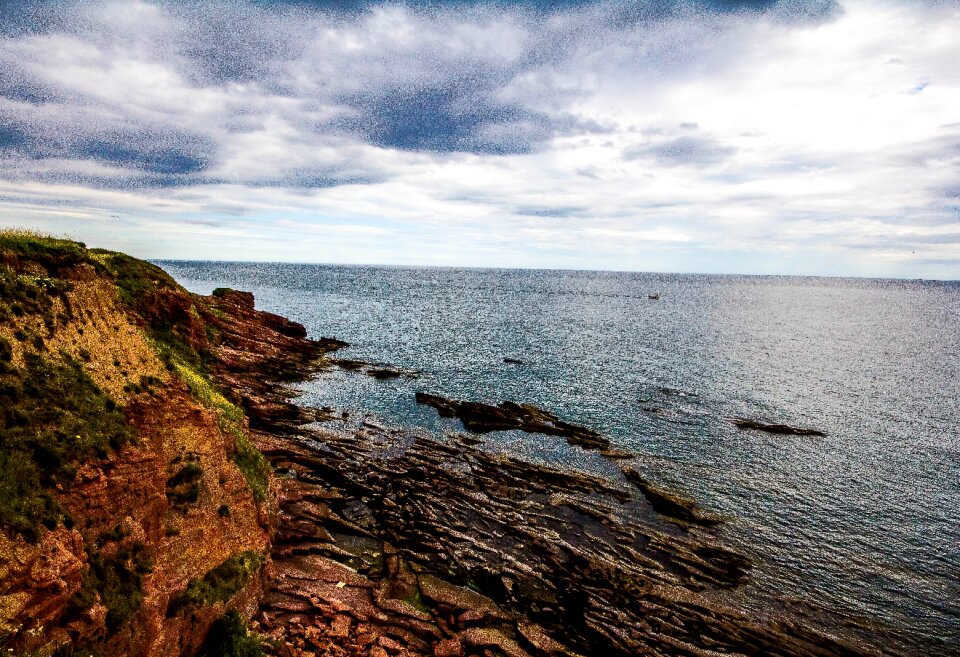 Cliff dangerous rock photo