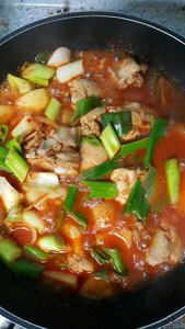 Kimchi stick to food dining