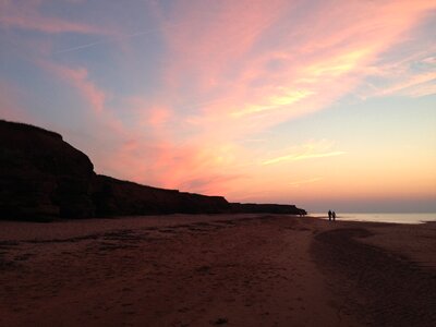 Sunset shore landscape