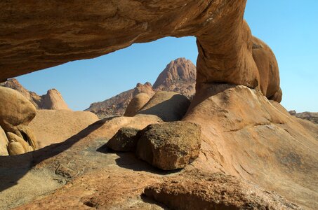 Rock arch cliff desert photo