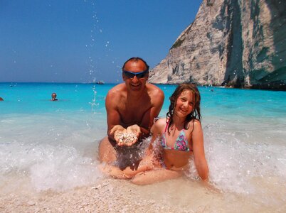 Beach zakynthos pebbles photo