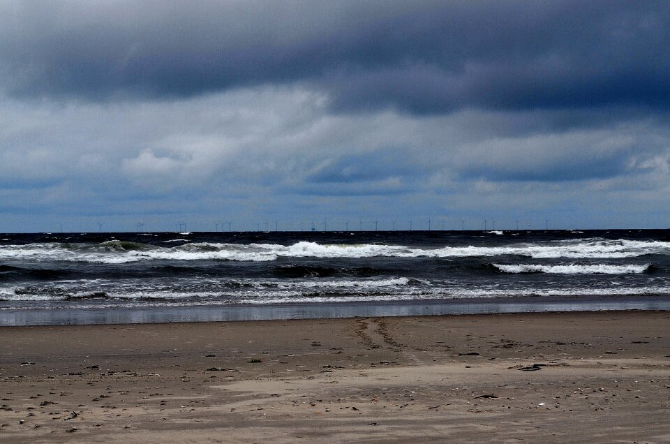 North sea borkum view of wind farm