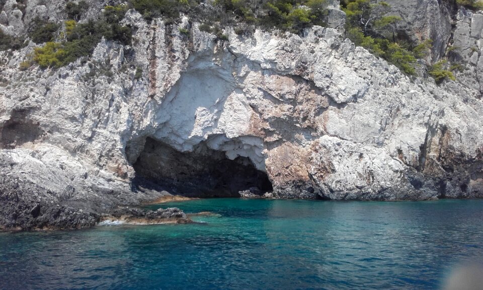 Greece rock lagoon
