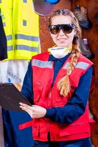 Work clothes industrial safety protective goggles photo