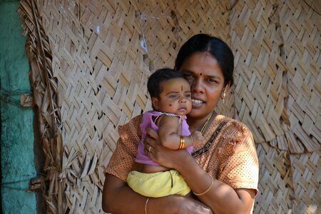 Indian woman child