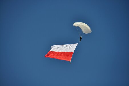 Blue parachute freedom photo