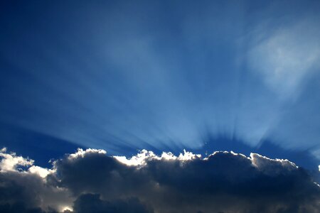 Sky sun behind cloud photo