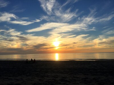 Setting sun nature clouds