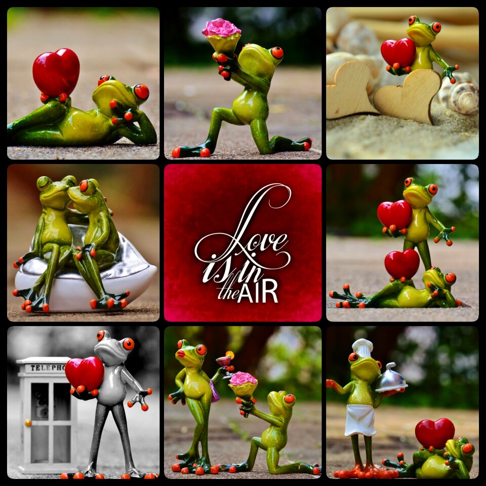 Pose heart collage