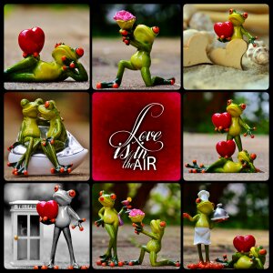 Pose heart collage