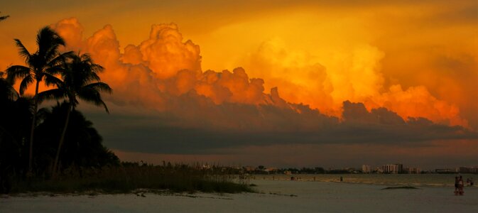 Evening sky clouds atmosphere