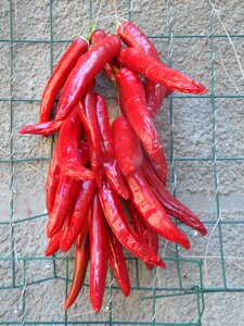 Red fiery suspended photo