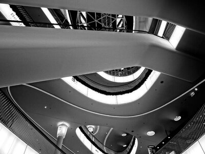 Architecture frankfurt am main germany black and white photo