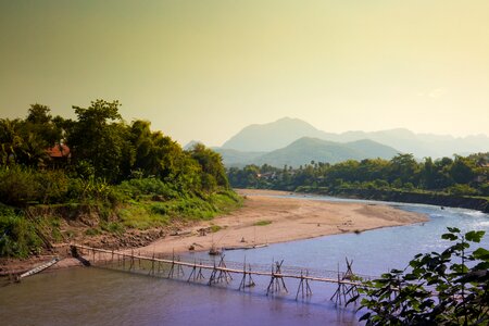 Luang prabang khan river laos photo