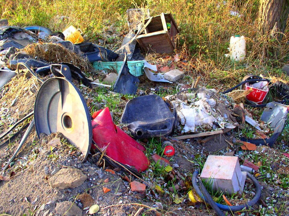 Landfill waste mess