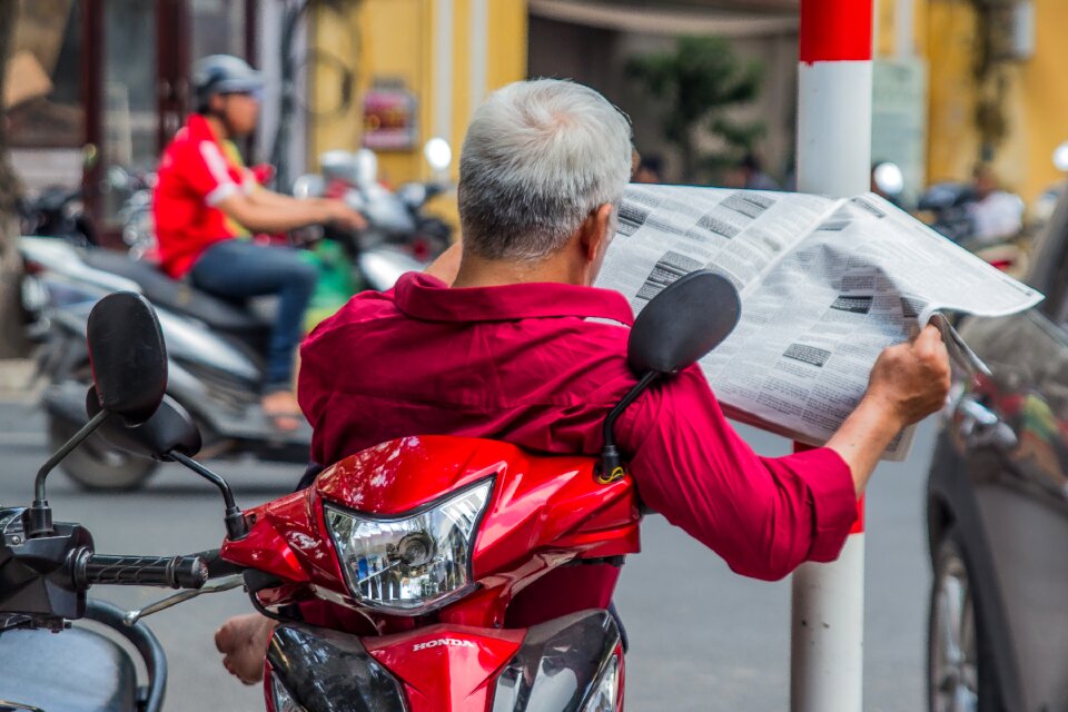 Newspaper relaxing relax