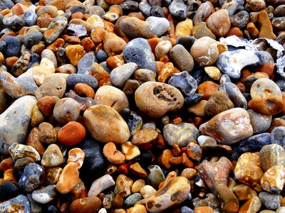 Beach pebbles sea