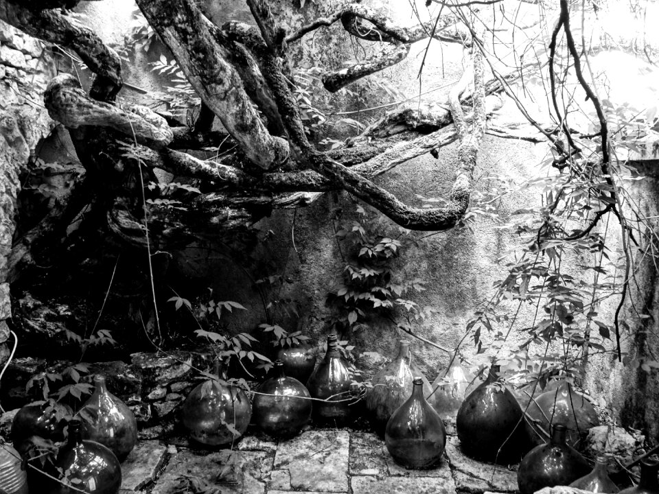 Stone old black and white