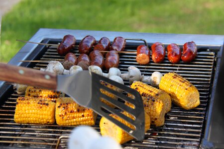 Corn on the cob sausage summer time