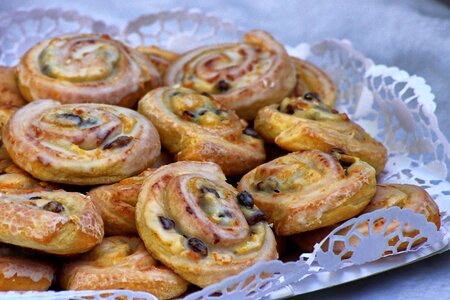 Snail noodles bake cake photo