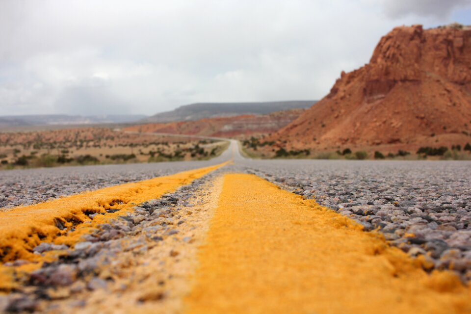 Road travel asphalt