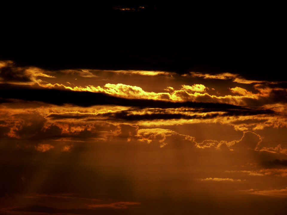 Evening sky clouds silhouette