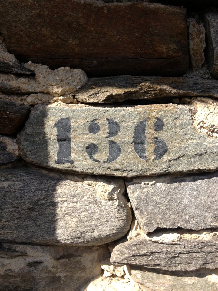 Wall house number 136