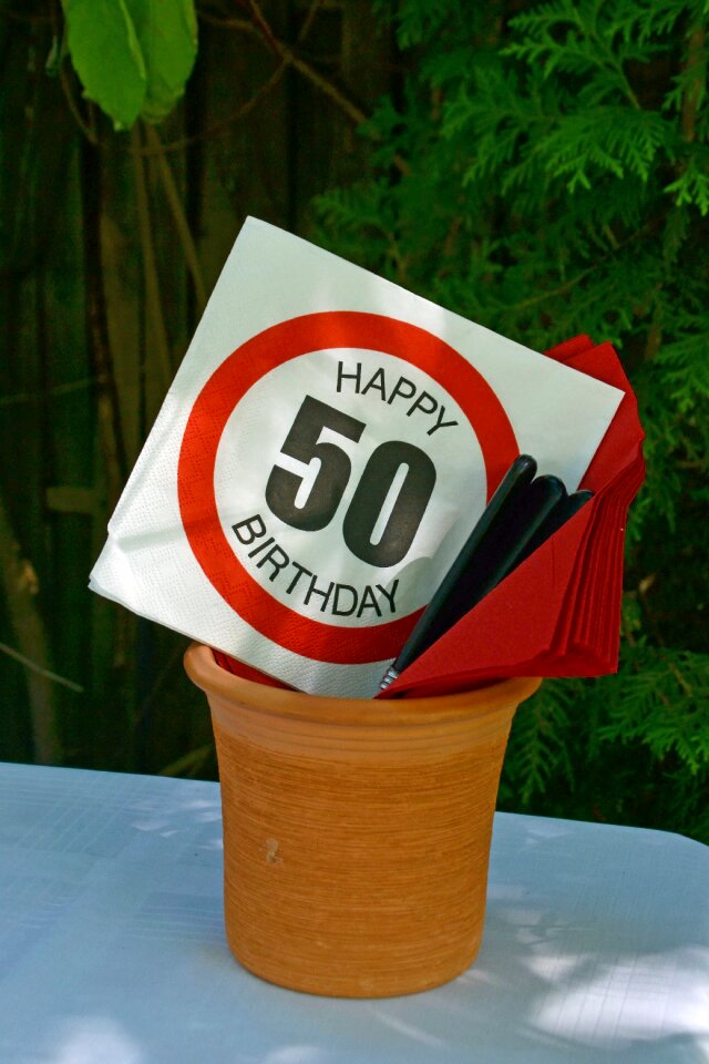 Birthday at the age of 50 fifty years old