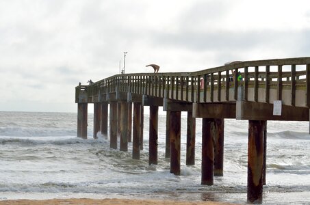 Sky wooden pier