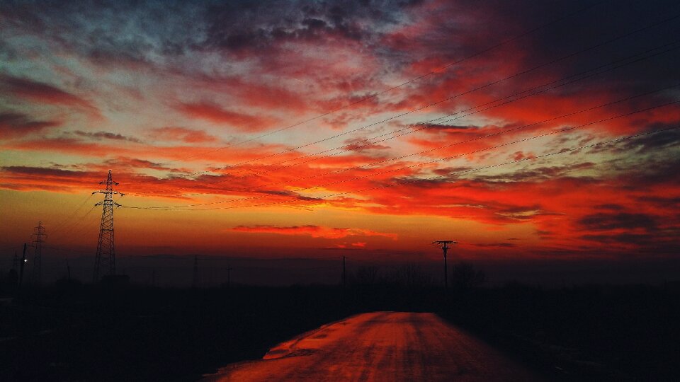 Orange red fire photo