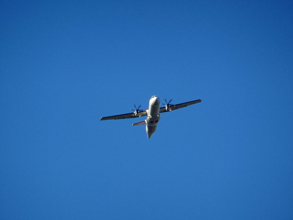 Propeller plane small sky