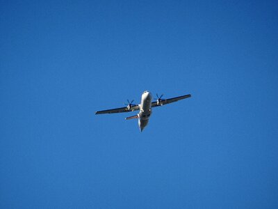 Propeller plane small sky photo