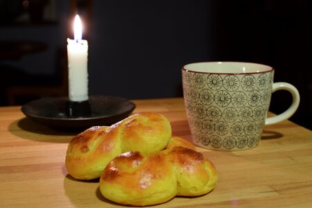 Lucia lussekatter freshly baked photo