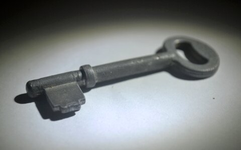Lock gray door gray key photo