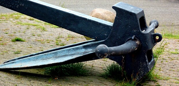 Boat metal ship anchor photo