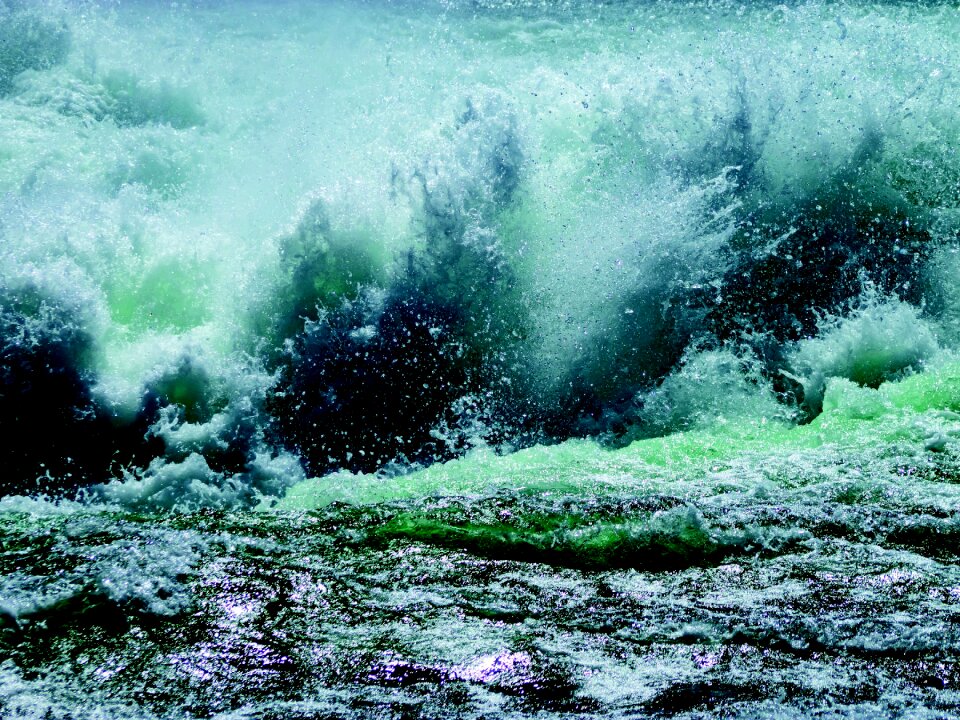 Waterfall river drops of water