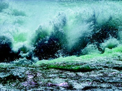 Waterfall river drops of water photo