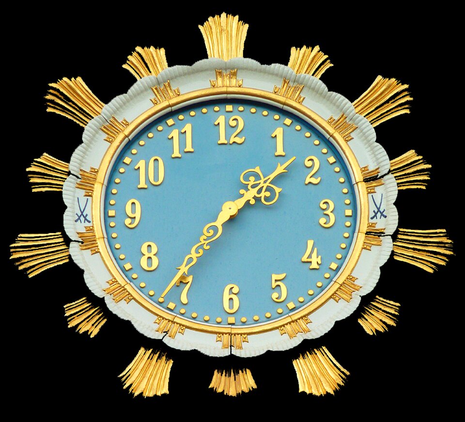 Time indicating time of clock face