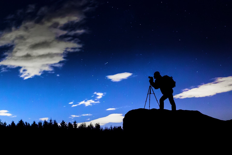 Photographer night nature