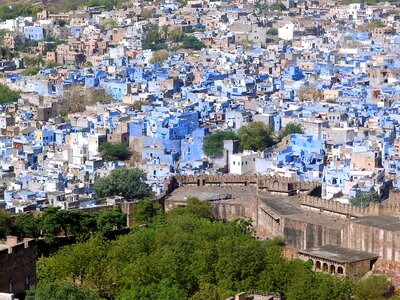 Houses blue radjastan