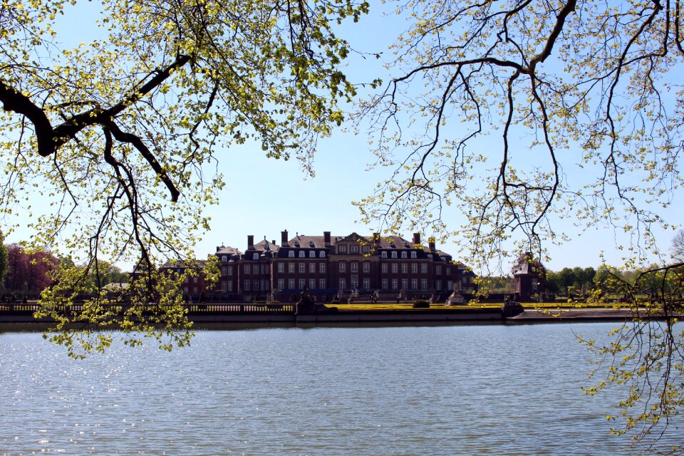 Moated castle historically baroque photo