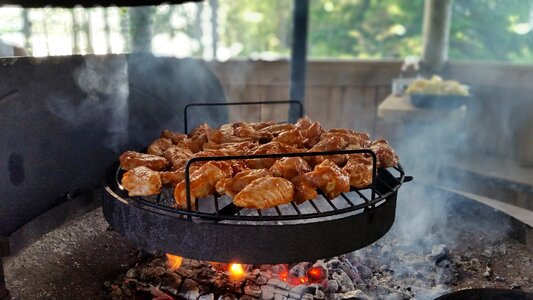 Embers cooking flame