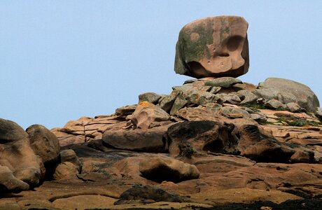 Sand brittany coast granite photo