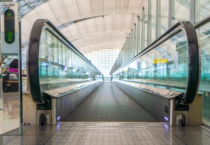 Escalator airport fly