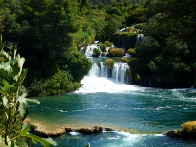 Dalmatia waterfalls cascade croatia national park photo