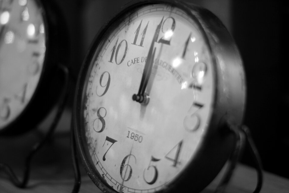 Antique clock retro clock timepiece